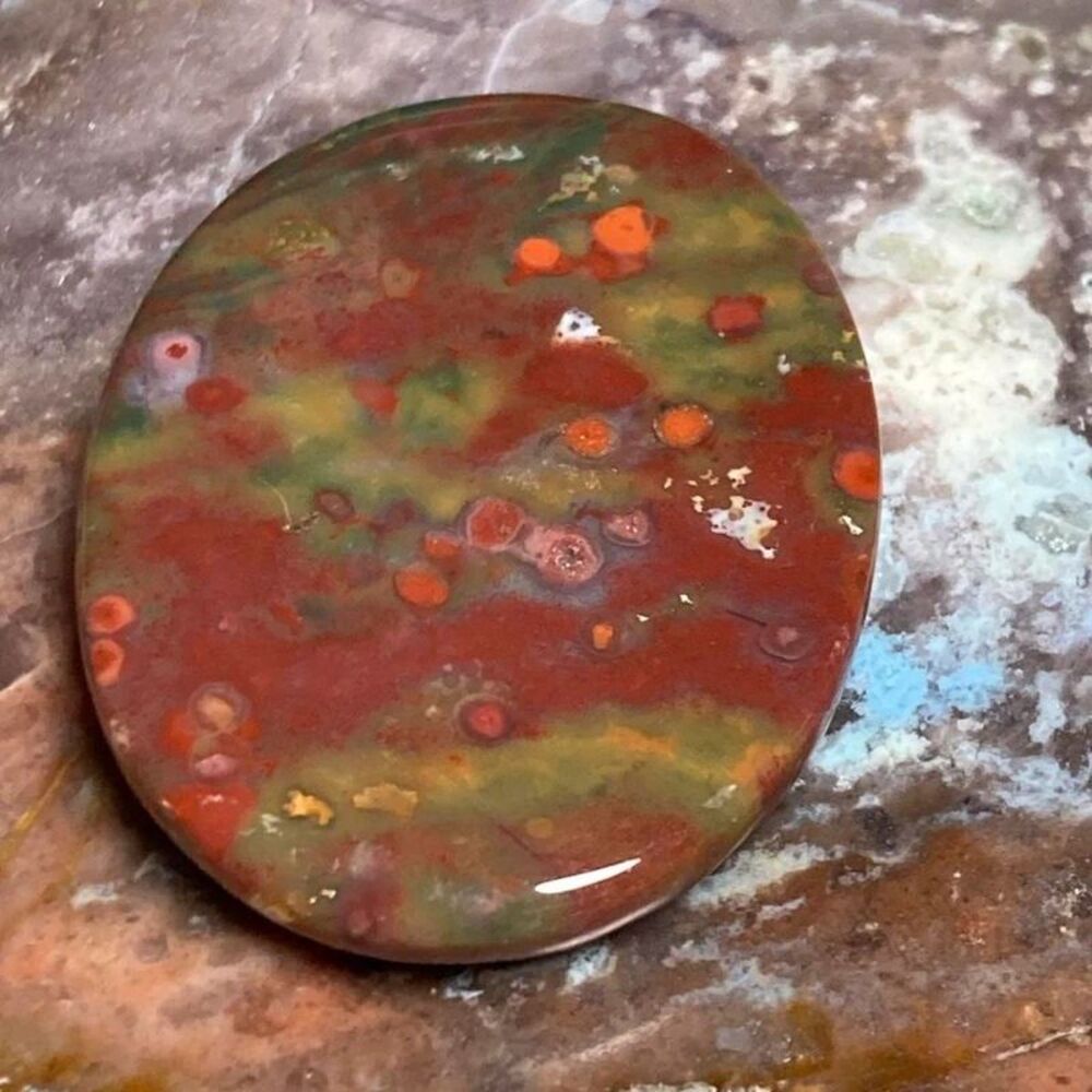 Vintage ocean jasper Red